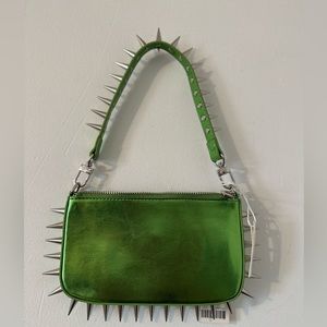 NWT Urban Outfitters Acid Green Studded Purse